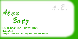 alex botz business card